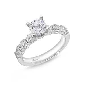 QRPT*51_00 Petite Prong Diamond Engagement Semi-Mount Ring