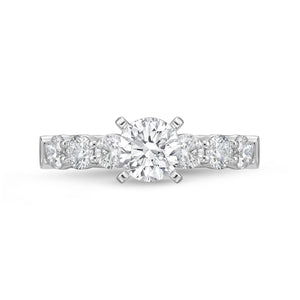 QRPT*51_00 Petite Prong Diamond Engagement Semi-Mount Ring