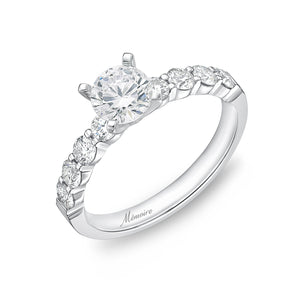 QRPT*52_00 Petite Prong Diamond Engagement Semi-Mount Ring