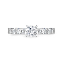 Load image into Gallery viewer, QRPT*52_00 Petite Prong Diamond Engagement Semi-Mount Ring
