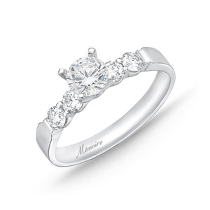 QRPT*55_00 Petite Prong Diamond Engagement Semi-Mount Ring