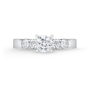 QRPT*53_00 Petite Prong Diamond Engagement Semi-Mount Ring