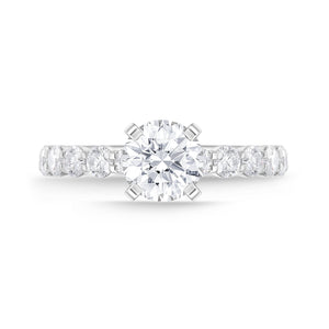 QRPT*73_00 Petite Prong Diamond Engagement Semi-Mount Ring