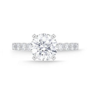 QRPT*93_00 Petite Prong Diamond Engagement Semi-Mount Ring