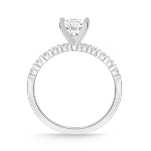 QRPT*93_00 Petite Prong Diamond Engagement Semi-Mount Ring