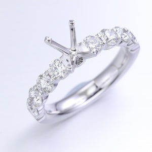 QRPT*84_00 Petite Prong Diamond Engagement Semi-Mount Ring