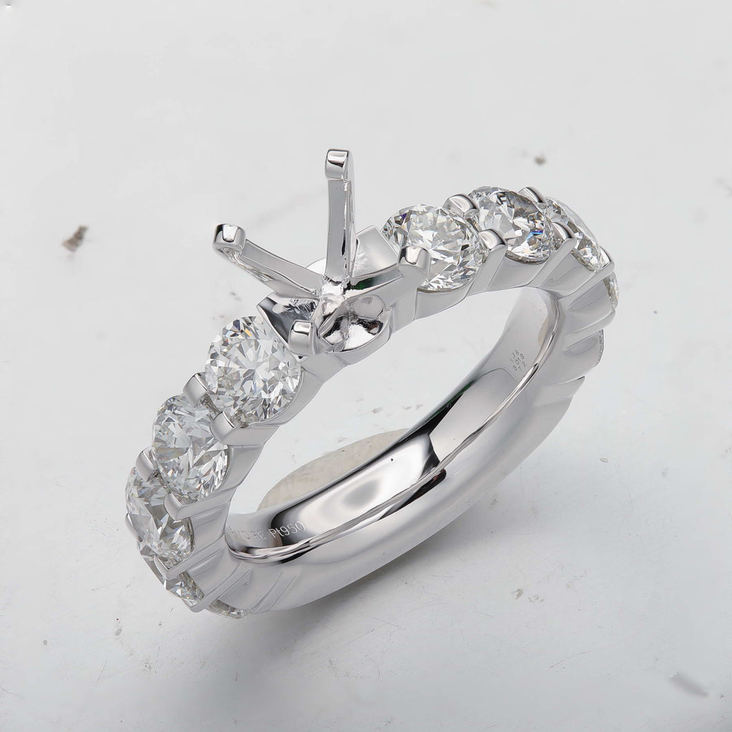 QRPT*91_00 Petite Prong Diamond Engagement Semi-Mount Ring