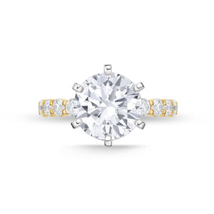 QRPT*94_00 Petite Prong Diamond Engagement Semi-Mount Ring