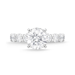 QRPT*98_00 Petite Prong Diamond Engagement Semi-Mount Ring