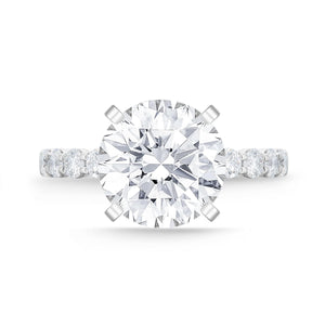 QRPT*86_00 Petite Prong Diamond Engagement Semi-Mount Ring