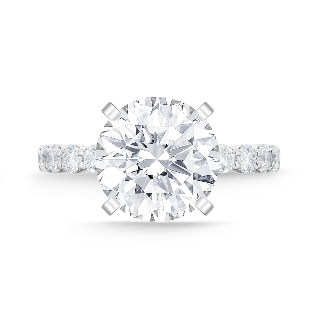 QRPT*86_00 Petite Prong Diamond Engagement Semi-Mount Ring