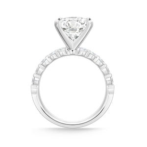 QRPT*86_00 Petite Prong Diamond Engagement Semi-Mount Ring