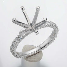 Load image into Gallery viewer, QRPT*95_00 Petite Prong Diamond Engagement Semi-Mount Ring

