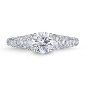 QRPV*01_00 Pave Diamond Engagement Semi-Mount Ring