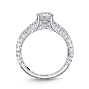 QRPV*01_00 Pave Diamond Engagement Semi-Mount Ring