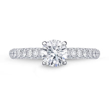 Load image into Gallery viewer, QRPV*03_00 Pave Diamond Engagement Semi-Mount Ring
