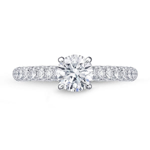 QRPV*03_00 Pave Diamond Engagement Semi-Mount Ring