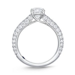 QRPV*03_00 Pave Diamond Engagement Semi-Mount Ring