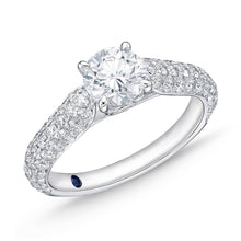 Load image into Gallery viewer, QRPV*05_00 Pave Diamond Engagement Semi-Mount Ring
