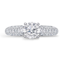 Load image into Gallery viewer, QRPV*05_00 Pave Diamond Engagement Semi-Mount Ring
