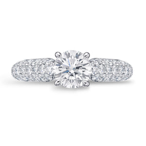 QRPV*05_00 Pave Diamond Engagement Semi-Mount Ring