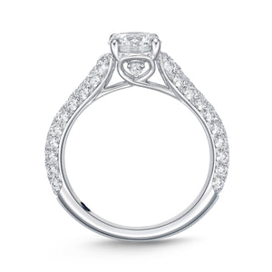 QRPV*05_00 Pave Diamond Engagement Semi-Mount Ring