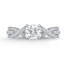 Load image into Gallery viewer, QRVG*05_00 Vintage Diamond Engagement Semi-Mount Ring
