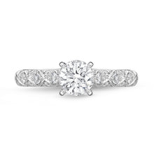Load image into Gallery viewer, QRVG*17_00 Vintage Diamond Engagement Semi-Mount Ring
