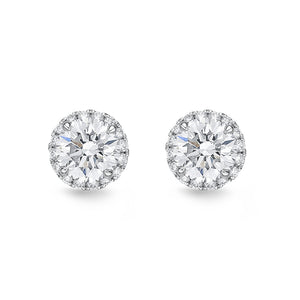 SEHA*07_00 Halo Diamond Studs Earrings