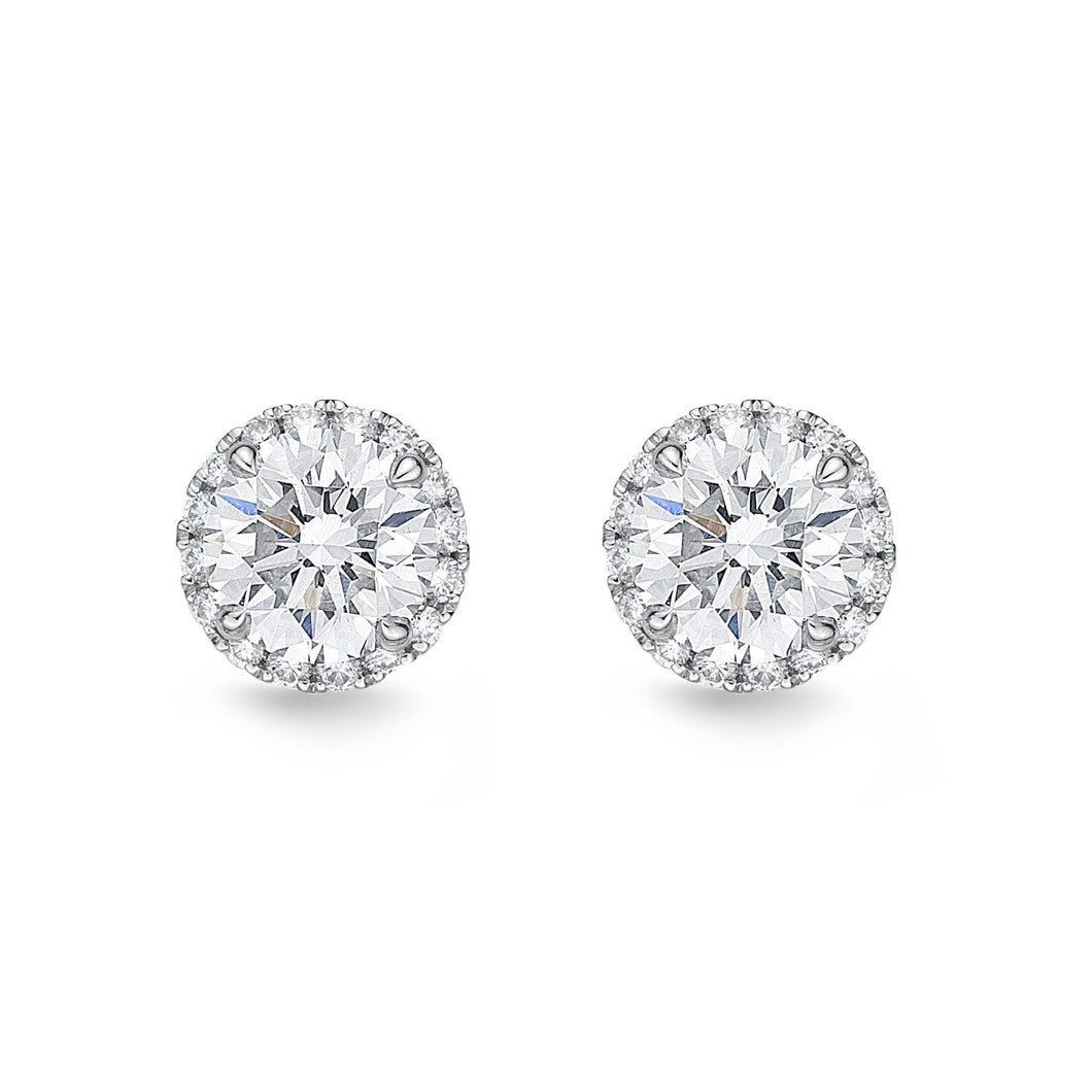 SEHA*07_00 Halo Diamond Studs Earrings