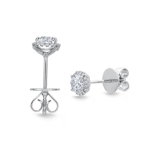 SEHA*07_00 Halo Diamond Studs Earrings