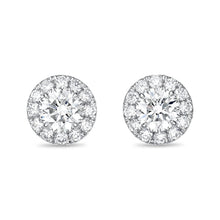 Load image into Gallery viewer, QEHA*21_00 Halo Diamond Studs Semi-Mount Earrings
