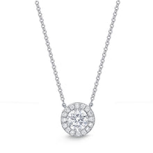 Load image into Gallery viewer, QNHA*07_00 Halo Diamond Classic Semi-Mount Necklace
