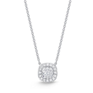 SNHA*20_00 Halo Diamond Classic Necklace