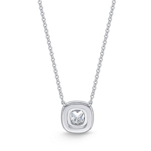 QNHA*20_00 Halo Diamond Classic Semi-Mount Necklace