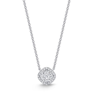 QNHA*21_00 Halo Diamond Classic Semi-Mount Necklace