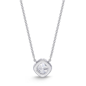 QNHA*21_00 Halo Diamond Classic Semi-Mount Necklace