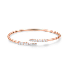 Load image into Gallery viewer, FGFX253_00 U-Basket Diamond Flexi Bangle
