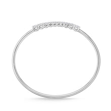 Load image into Gallery viewer, FGFX253_00 U-Basket Diamond Flexi Bangle
